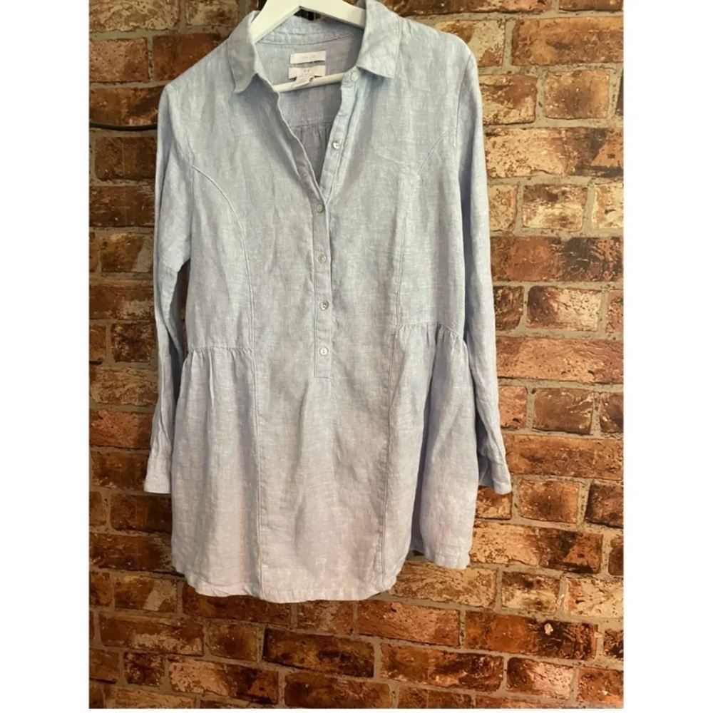 Halston 100% Linen Dress – Sage Green